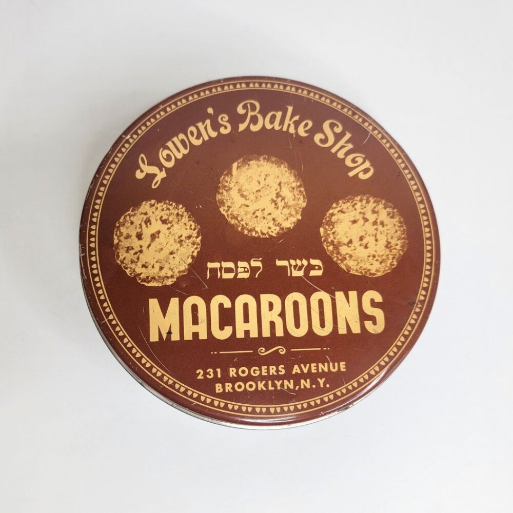 Lowen's Bake Shop Brooklyn Macaroons Vintage Cookie Tin - VTG